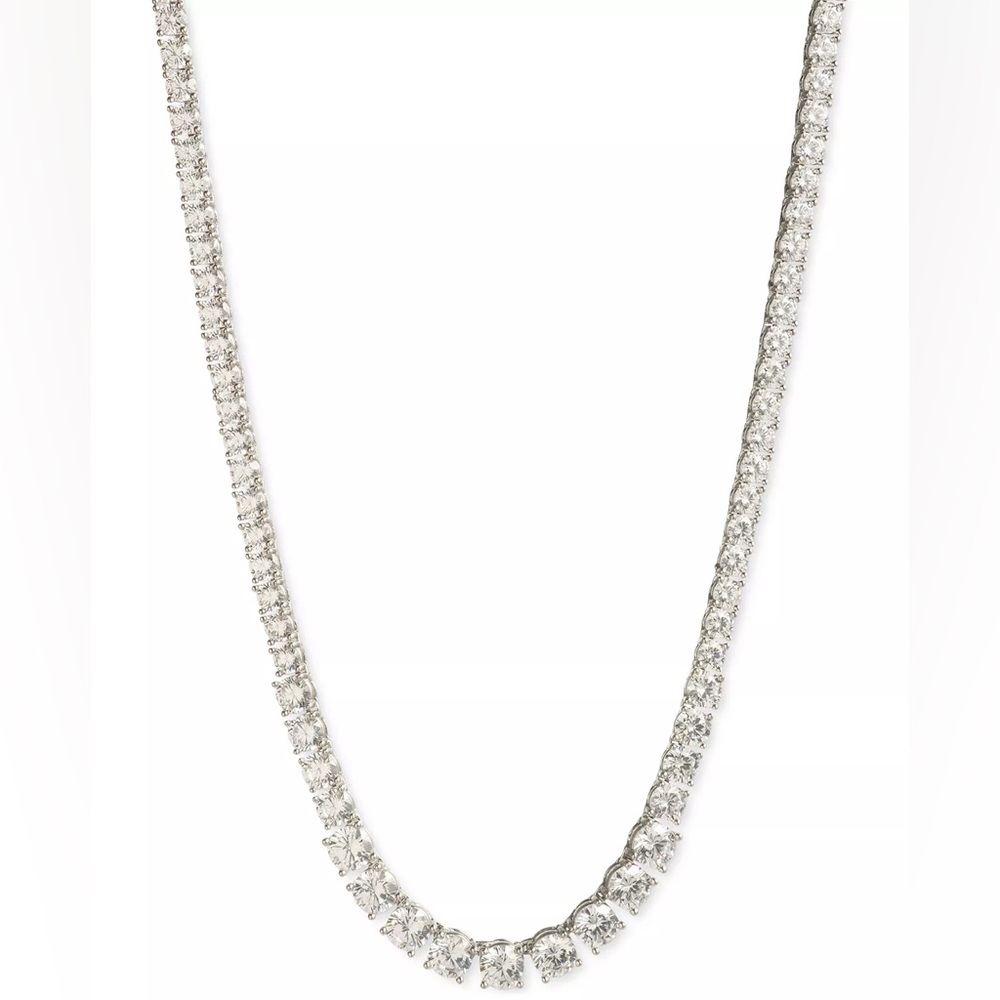 NWT Marchesa Cubic Zirconia Tennis Collar Necklace - Picture 3 of 8